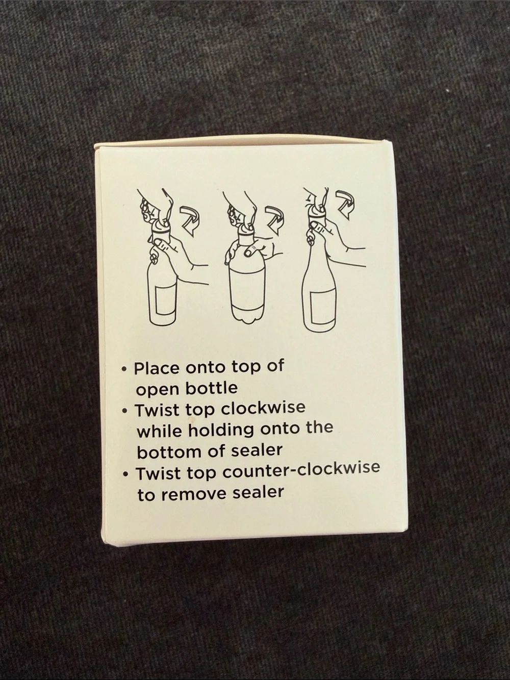 Rabbit- Champagne and Wine Sealer, Dark Silver